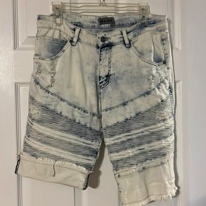 BLACK men's jean shorts